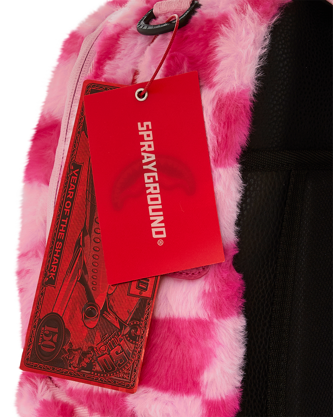 FURZILLA SHARK (PINK CHECK) BACKPACK