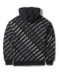 SG LOGO REPEAT HOODIE PULLOVER BLACK