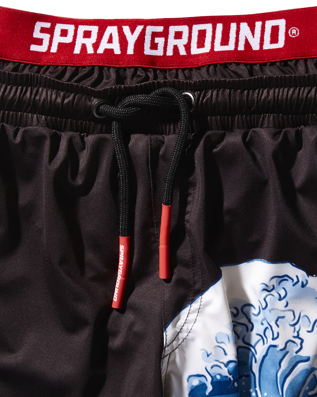 KIDS JAPAN WAVE SWIM TRUNKS (BLACK)