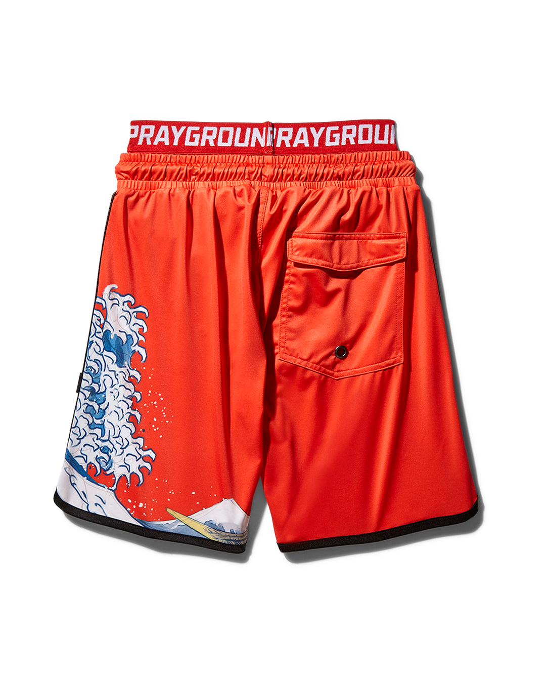 KIDS JAPAN WAVE SWIM TRUNKS (RED)