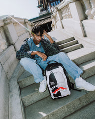 BAG ON BAG OPTICAL ILLUSION SHARKS IN PARIS BACKPACK