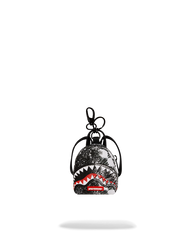 SCRIBBLE DRIBBLE CHECK BACKPACK KEYCHAIN
